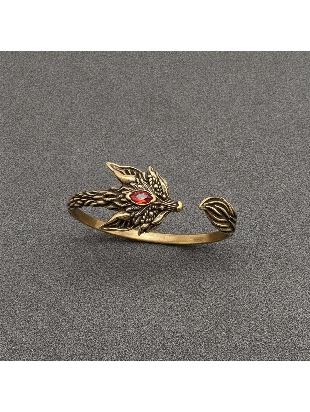 Inlaid Zircon Vintage Adjustable Fox Cuff